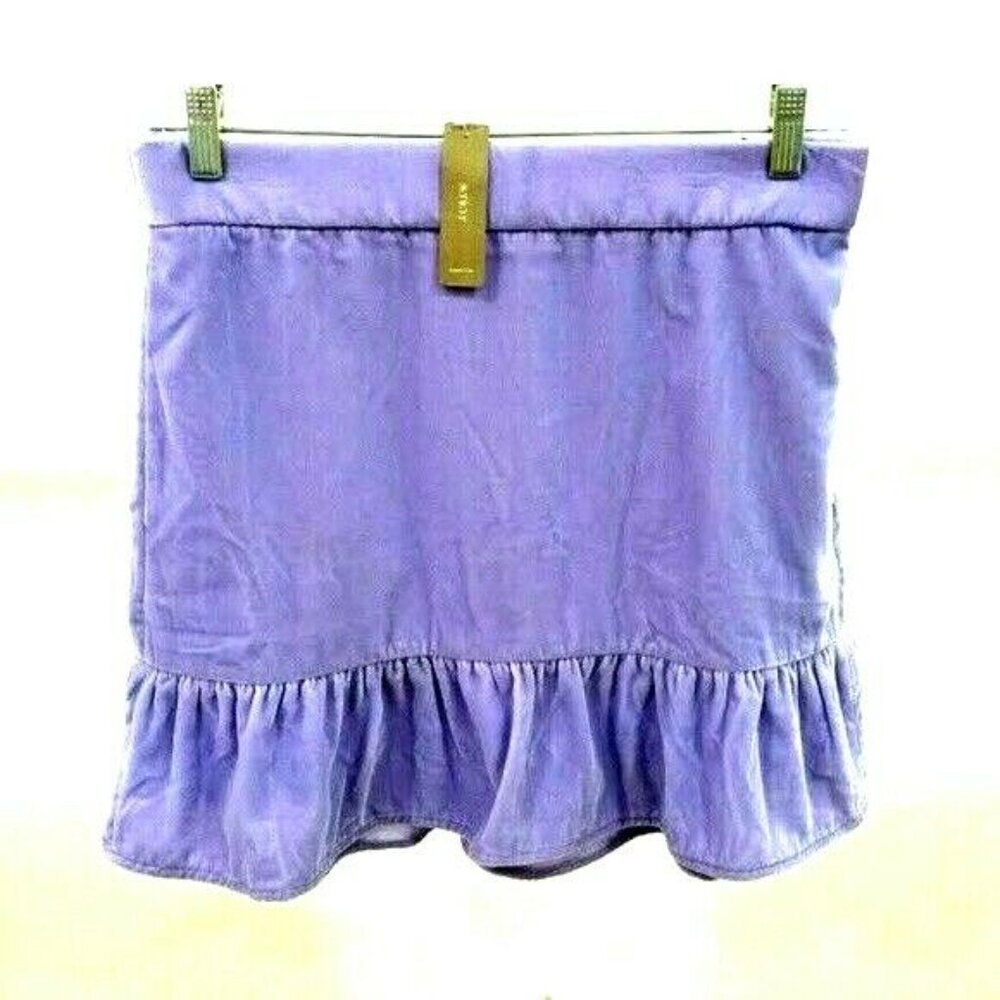 NWT J.Crew velvet peplum purple skirt sz M